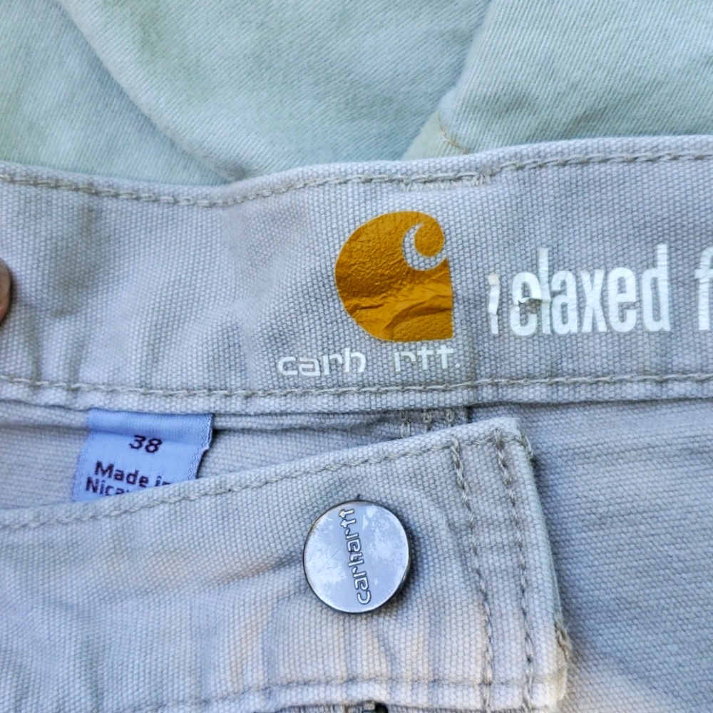 Mens Carhartt Broken in Relaxed Fit Utility Chore Work Cotton Canvas Shorts : 38